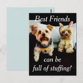 Die besten Freunde voll gestopft Yorkie Personaliz Postkarte (Vorne/Hinten)