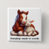 Die besten Freunde von Foal & Lamm teilen einen Be Button (Vorderseite)