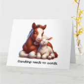 Die besten Freunde von Foal & Lamm teilen einen Be Karte (Gelbe Blume)