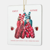 Die besten Freunde von Wasserfarbe Ein Foto passt Keramikornament (Links)