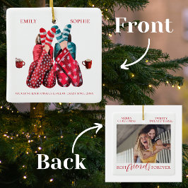 Die besten Freunde von Wasserfarbe Ein Foto passt  Keramikornament