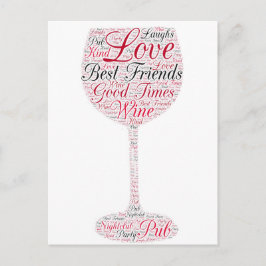 Die besten Freunde Weindesign Postkarte