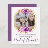 Die besten Freunde werden meine Trauzeugin-Karte s Einladung (Vorne/Hinten)