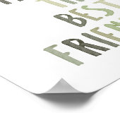 Die besten Freunde werden von grünen Sage-Geschwis Poster (Ecke)