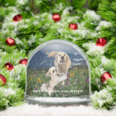 Die besten Freunde Zwei Hunde im Bereich Blume Bes Schneekugeln (Weihnachten)