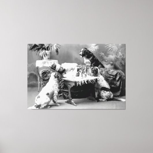 Die besten Freundinnen kümmern sich um sie, währen Leinwanddruck (Vorderseite)