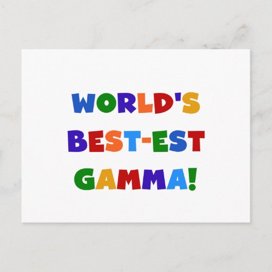 Die besten Gamma-Farben der Welt - Geschenke Postkarte (Vorderseite)