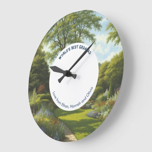 Die besten Gartengärten der Welt Große Wanduhr (Winkel)