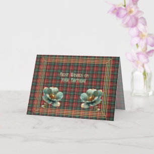 Die besten Geburtstagswünsche New Brunswick Tartan Karte