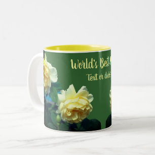 Die besten Gelben Rosen der Welt Personalisiert Zweifarbige Tasse