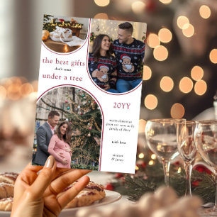Die besten Geschenke 3 Bogen Foto Moderne Weihnach Feiertagskarte