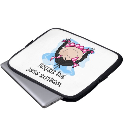 Die besten Geschenke der Black Hair World Laptopschutzhülle (Vorne Knopf)