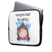 Die besten Geschenke der brünetten Welt Laptopschutzhülle (Vorderseite Links)