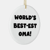 Die besten Geschenke der Welt aus Oma, Schwarz ode Keramik Ornament (Rechts)