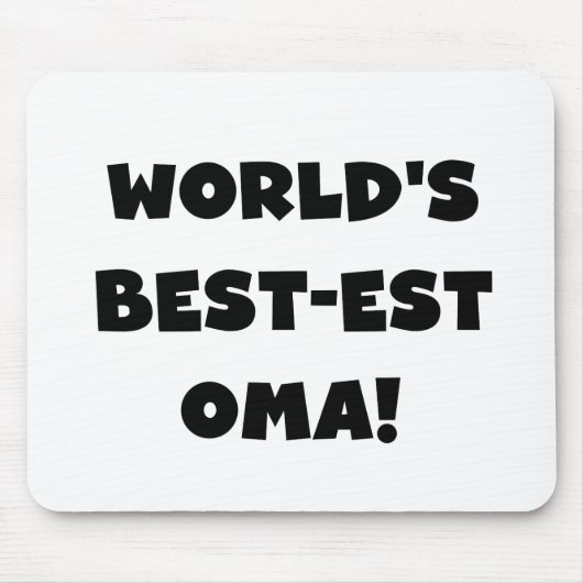 Die besten Geschenke der Welt aus Oma, Schwarz ode Mousepad (Vorne)
