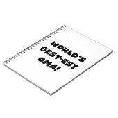 Die besten Geschenke der Welt aus Oma, Schwarz ode Notizblock (Linke Seite)