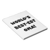 Die besten Geschenke der Welt aus Oma, Schwarz ode Notizblock (angewinkelt)