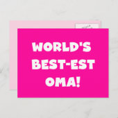 Die besten Geschenke der Welt aus Oma, Schwarz ode Postkarte (Vorne/Hinten)