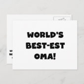 Die besten Geschenke der Welt aus Oma, Schwarz ode Postkarte (Vorne/Hinten)