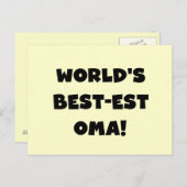 Die besten Geschenke der Welt aus Oma, Schwarz ode Postkarte (Vorne/Hinten)