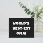 Die besten Geschenke der Welt aus Oma, Schwarz ode Postkarte (Stehend Vorderseite)