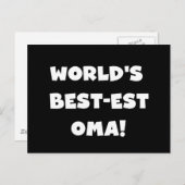 Die besten Geschenke der Welt aus Oma, Schwarz ode Postkarte (Vorne/Hinten)