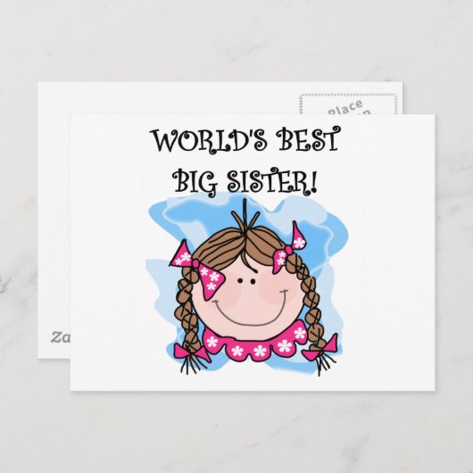 Die besten Geschenke und Geschenke der brünetten W Postkarte (Vorne/Hinten)