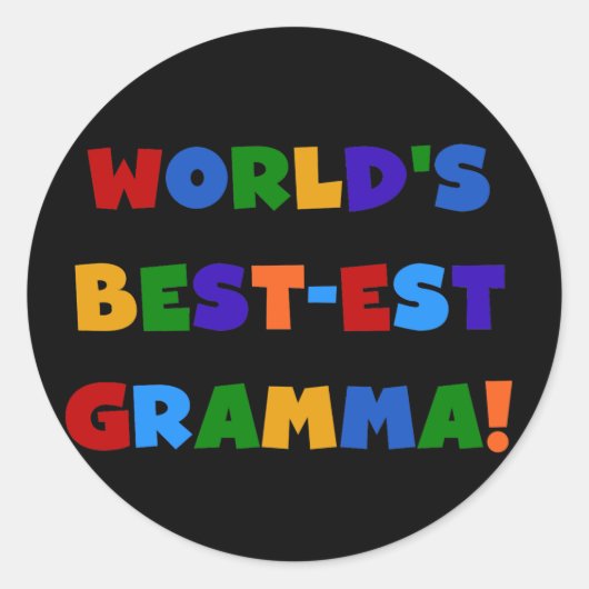 Die besten Gramma-Farben der Welt Runder Aufkleber (Vorderseite)