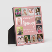 Die besten Grammy Grandkids 12 Foto Pink Fotoplatte (Vorderseite)
