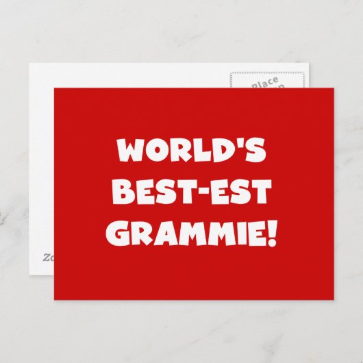 Die besten Grammy White T - Shirt und Geschenke de Postkarte (Vorne/Hinten)