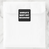 Die besten Grammy White T - Shirt und Geschenke de Quadratischer Aufkleber (Tasche)