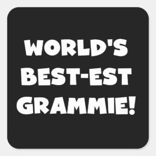 Die besten Grammy White T - Shirt und Geschenke de Quadratischer Aufkleber