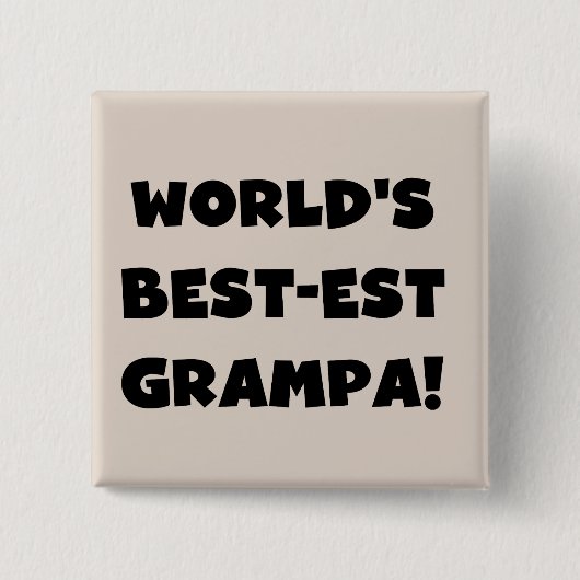 Die besten Grampa-T - Shirt der Black Text World g Button (Vorderseite)