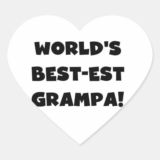 Die besten Grampa-T - Shirt der Black Text World g Herz-Aufkleber (Vorderseite)