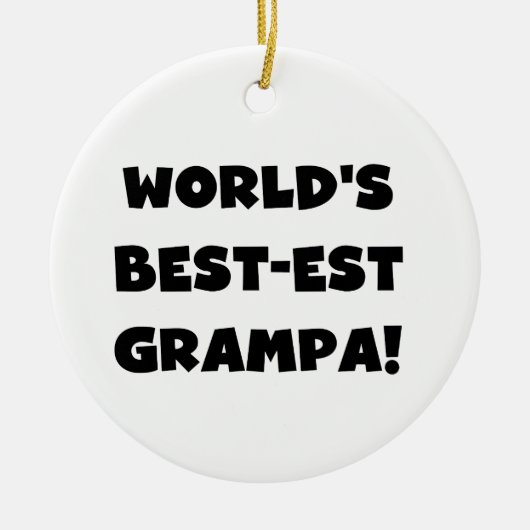 Die besten Grampa-T - Shirt der Black Text World g Keramik Ornament (Vorne)