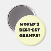 Die besten Grampa-T - Shirt der Black Text World g Magnet (Vorderseite/Rückseite)