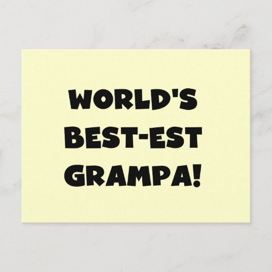 Die besten Grampa-T - Shirt der Black Text World g Postkarte (Vorderseite)
