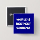 Die besten Granma Schwarz und Weiß der Welt Button (Vorne & Hinten)