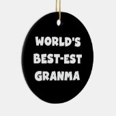 Die besten Granma Schwarz und Weiß der Welt Keramikornament (Rechts)