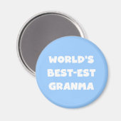 Die besten Granma Schwarz und Weiß der Welt Magnet (Vorderseite/Rückseite)