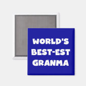 Die besten Granma Schwarz und Weiß der Welt Magnet (Vorderseite/Rückseite)