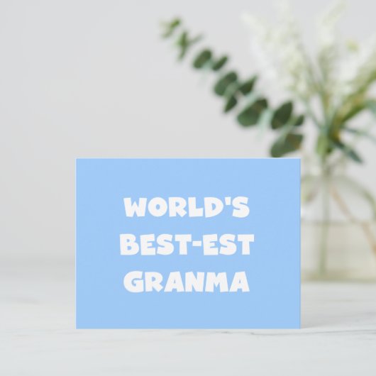 Die besten Granma Schwarz und Weiß der Welt Postkarte (Stehend Vorderseite)