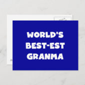 Die besten Granma Schwarz und Weiß der Welt Postkarte (Vorne/Hinten)