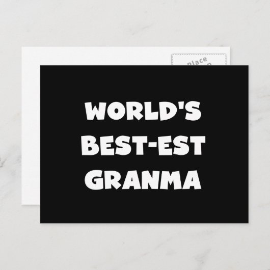 Die besten Granma Schwarz und Weiß der Welt Postkarte (Vorne/Hinten)