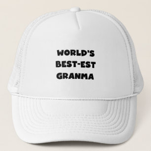 Die besten Granma Schwarz und Weiß der Welt Truckerkappe