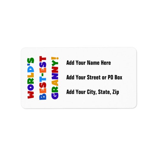 Die besten Granny-Bright-Farben der Welt Adressaufkleber (Vorne)