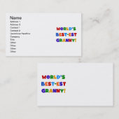 Die besten Granny-Bright-Farben der Welt Visitenkarte (Vorne/Hinten)