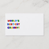 Die besten Granny-Bright-Farben der Welt Visitenkarte (Rückseite)