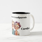 Die besten Großeltern der Welt - Cartoonish & lust Zweifarbige Tasse (VorderseiteRechts)