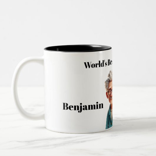 Die besten Großeltern der Welt - Cartoonish & lust Zweifarbige Tasse (Links)